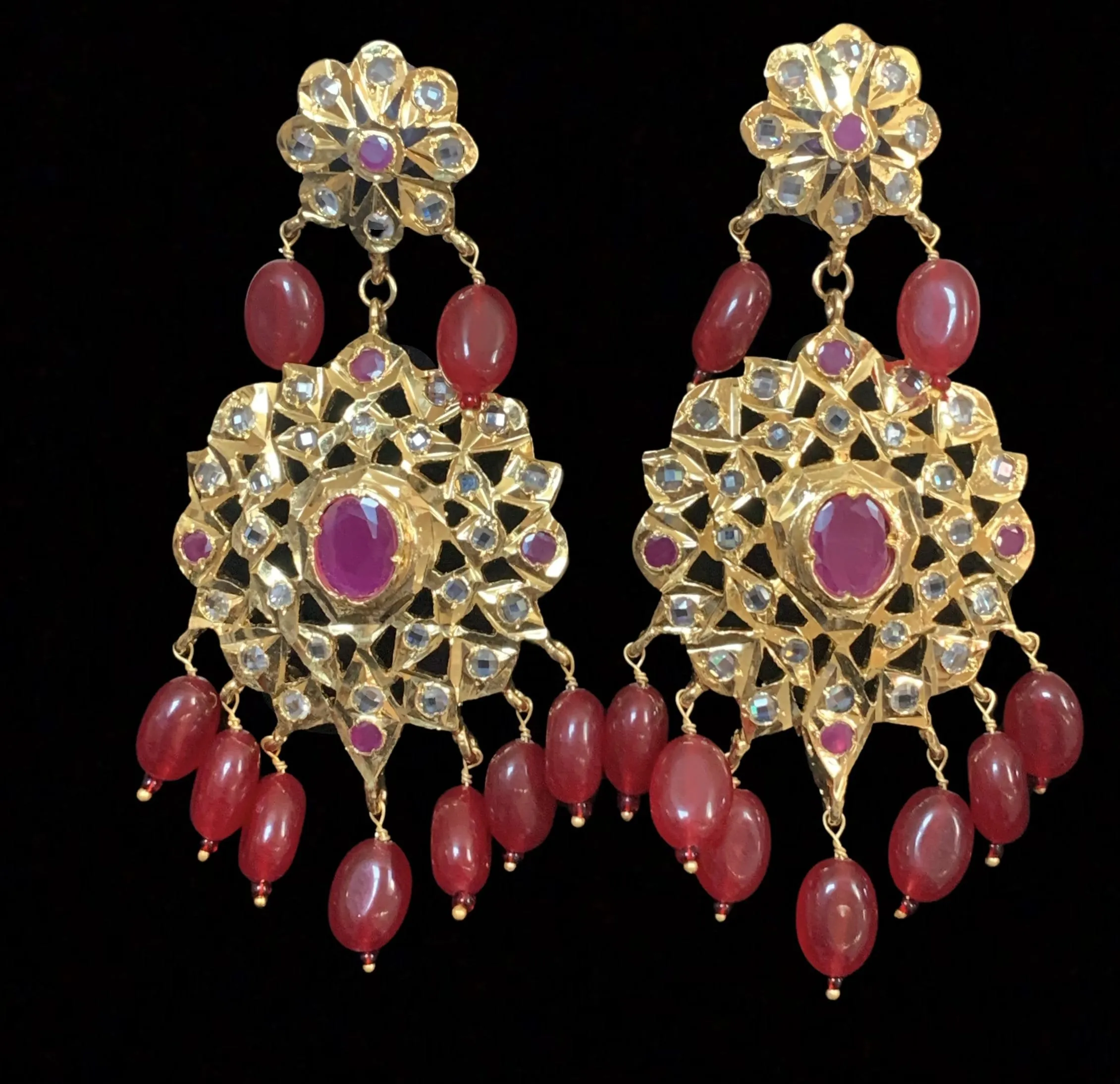 LN48 Asif jaahi rani haar in rubies ,( READY TO SHIP )