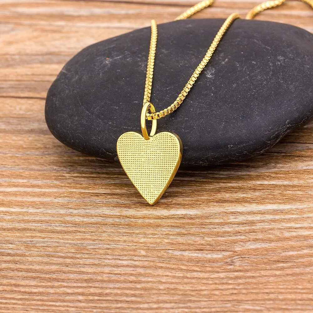 Long Chain Cute Heart Charm Pendants For Women