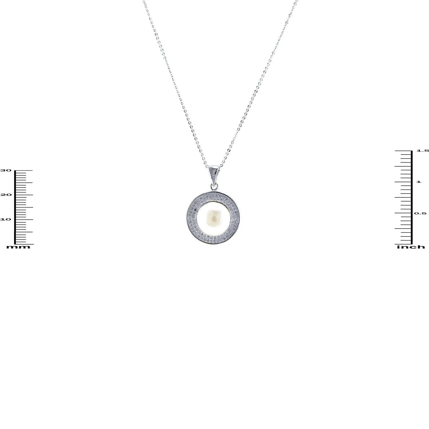 Lordyn White Pearl Halo Pendant