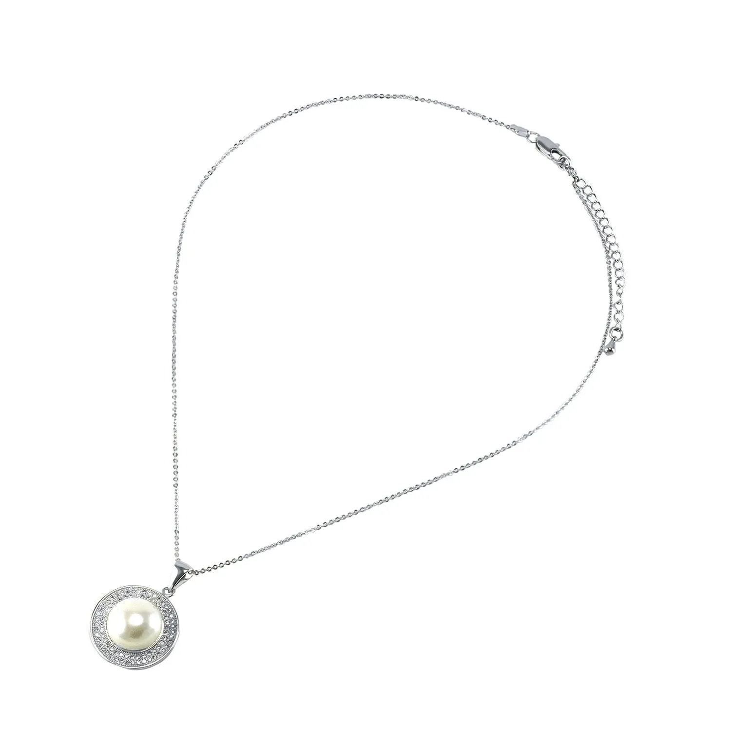 Lordyn White Pearl Halo Pendant