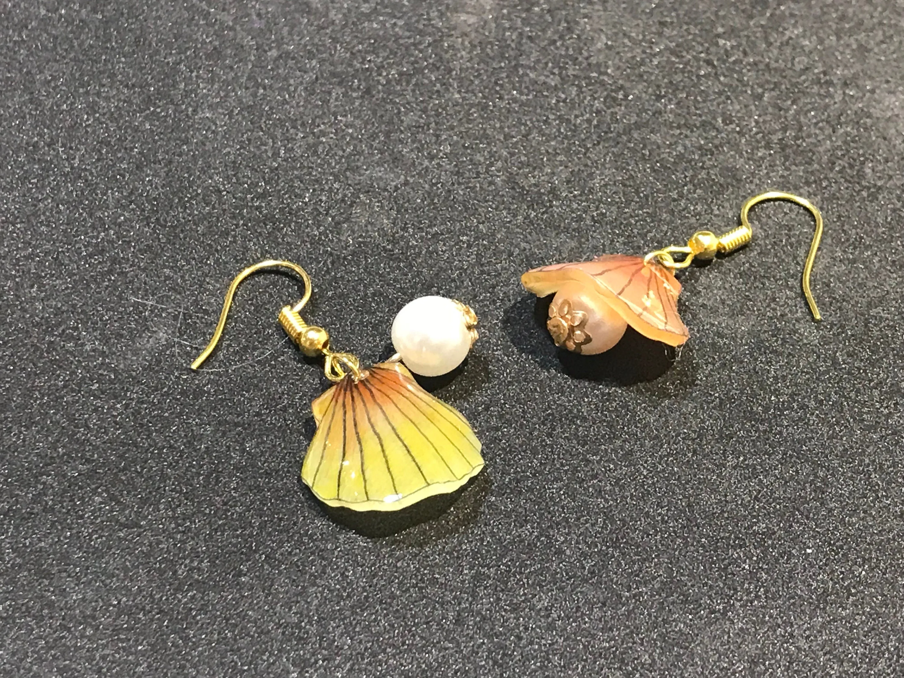 Magik "Shell with Pearl" 3D Shrinky Dinks Earring