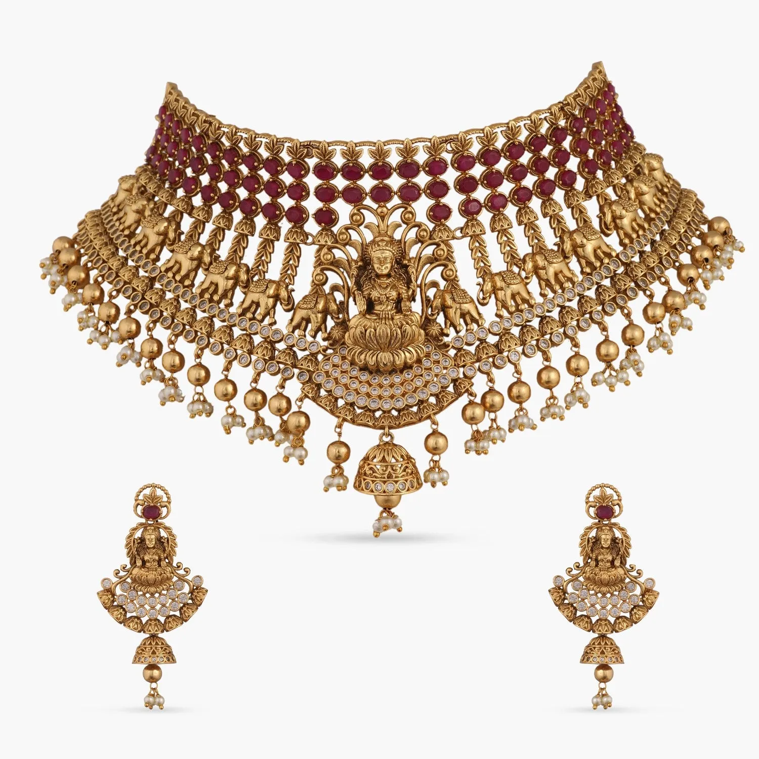 Maitreyi Antique Temple Choker Set