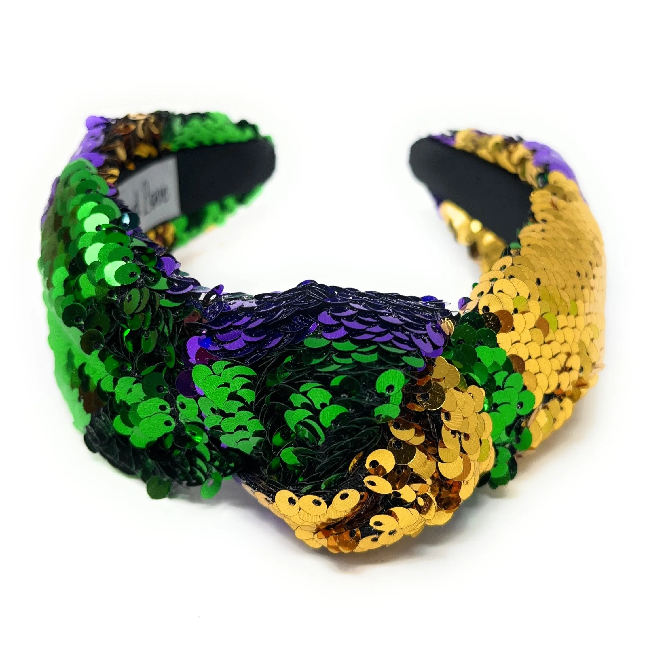 Mardi Gras Sequin Knot Headband