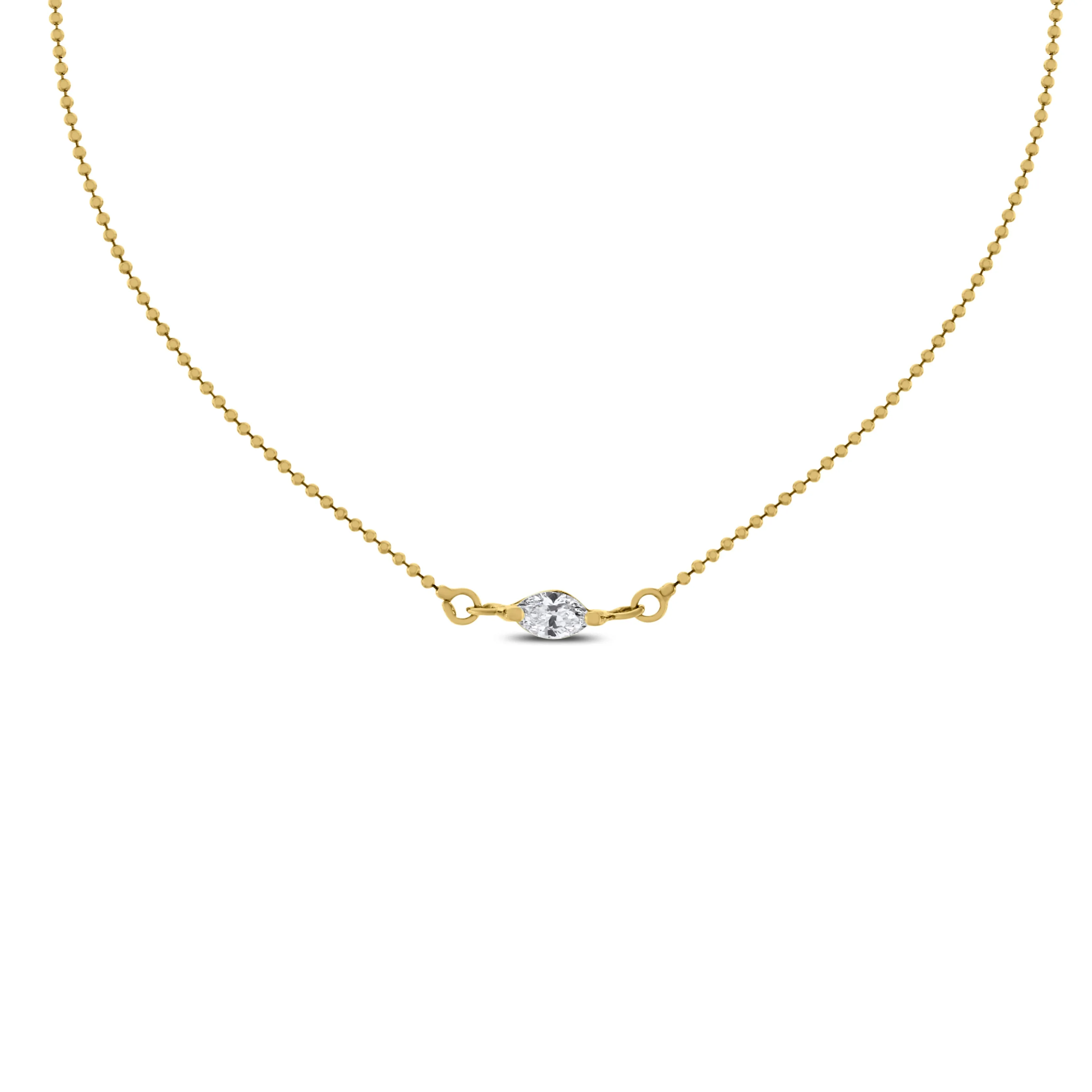 Marquise Diamond Anklet (0.26 ct Diamond) in Yellow Gold