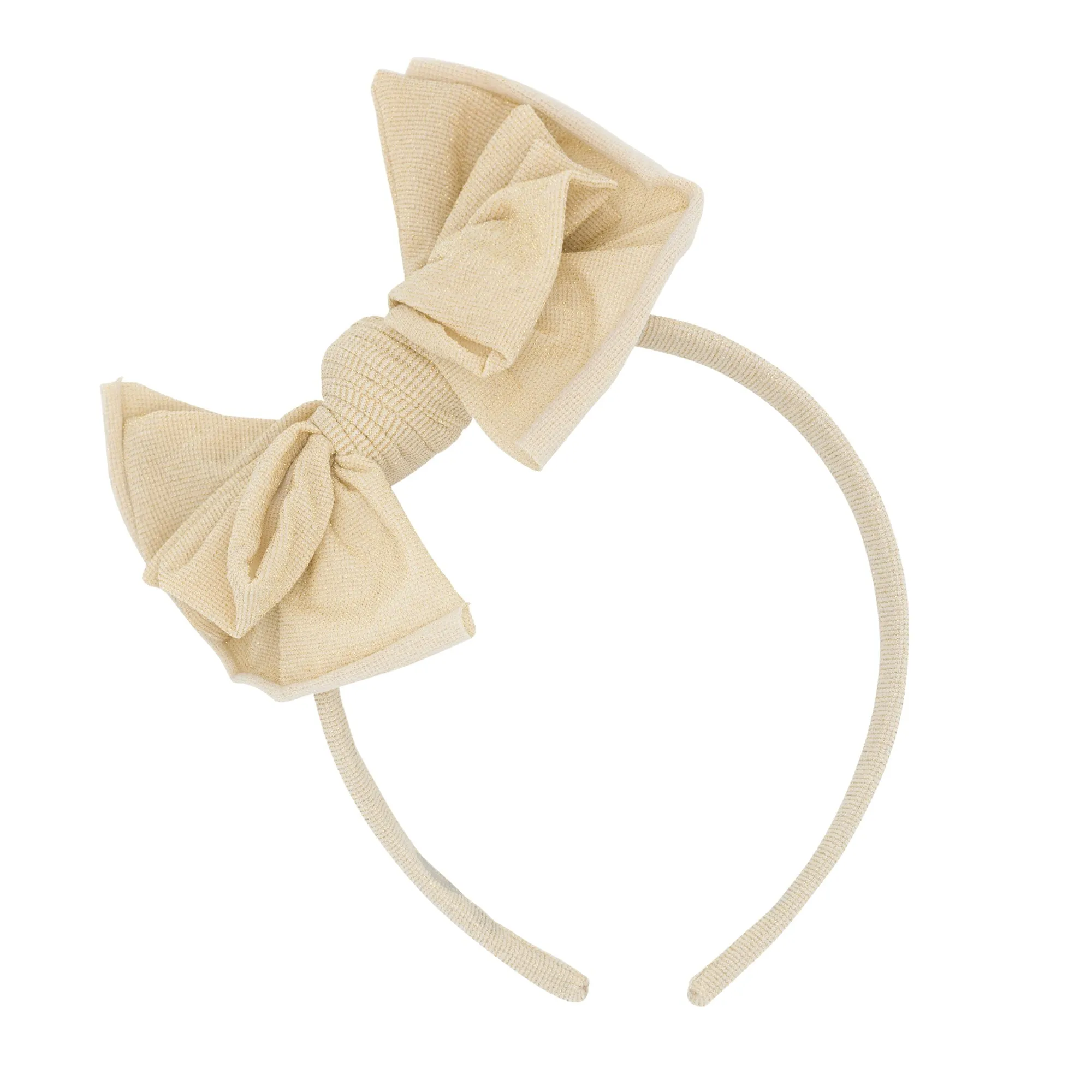 METALLIC FAB HARD HEADBAND: metallic gold