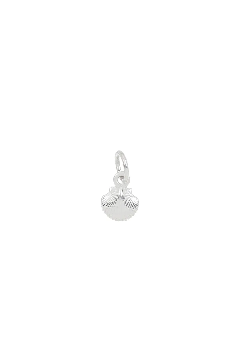 Mini Mermaid Shell Pendant - Silver