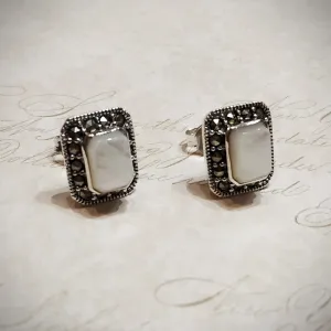 Mother of Pearl  Square Stud earrings