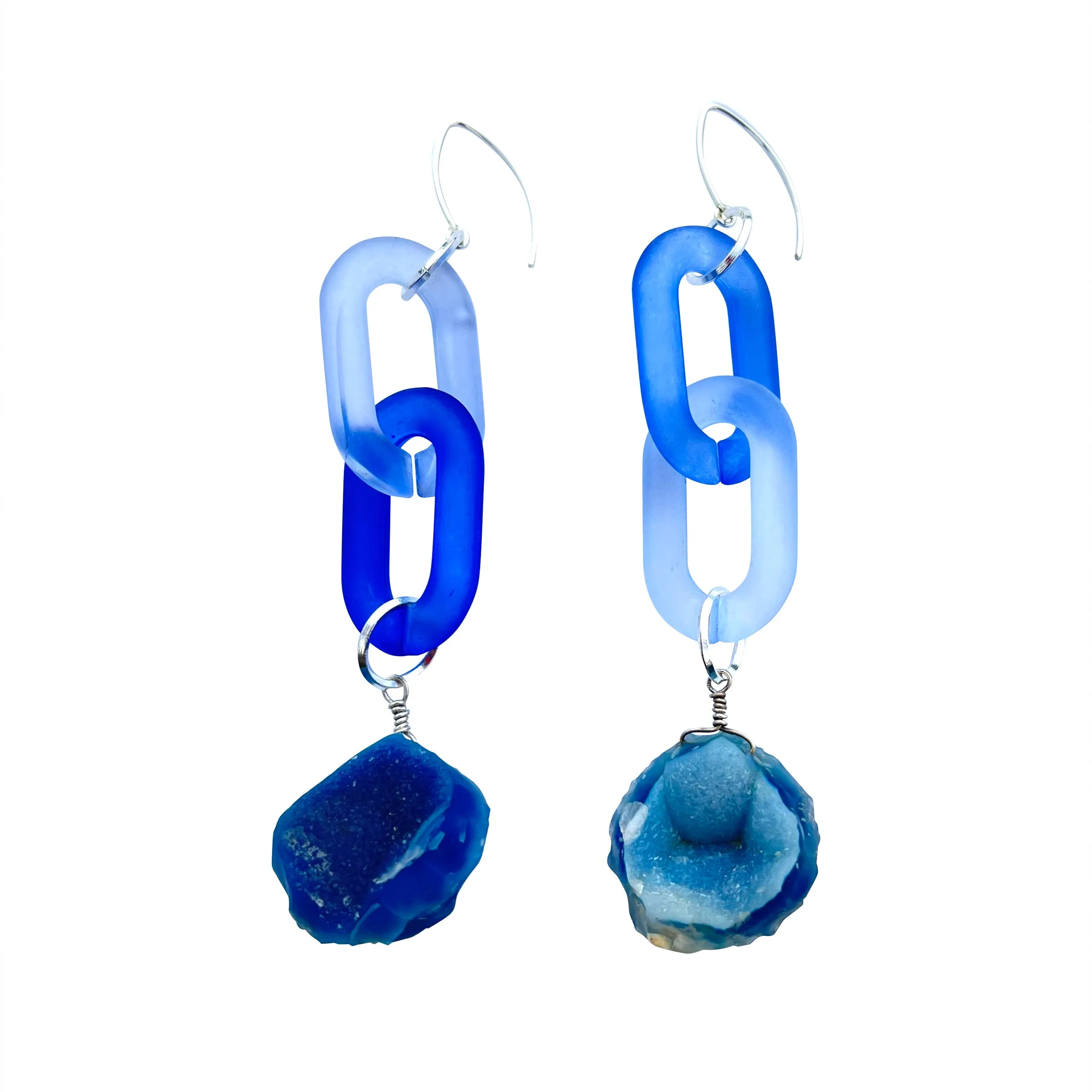 MPR x THE IMAGINARIUM: Bubble Druzy Quartz Blue Earrings