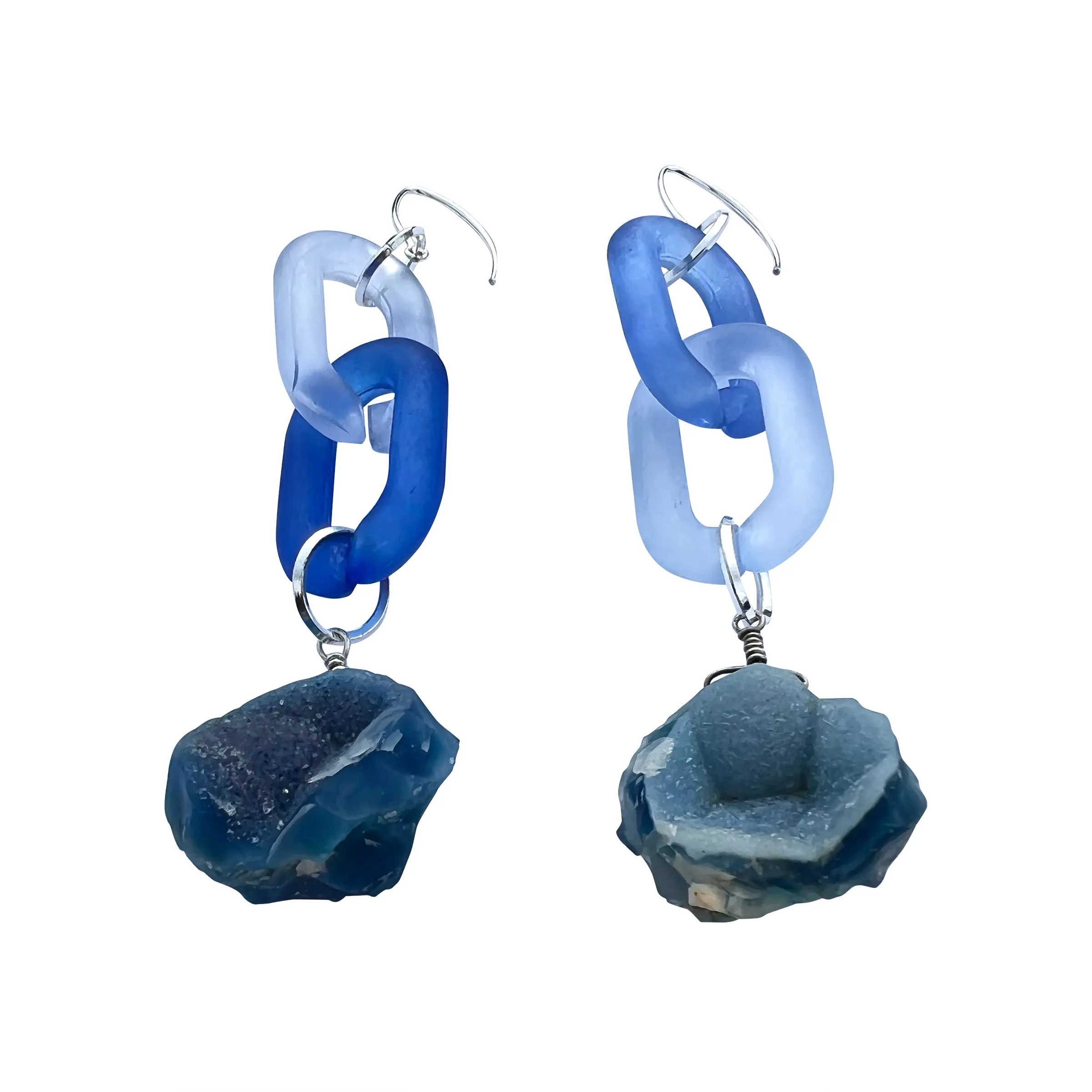 MPR x THE IMAGINARIUM: Bubble Druzy Quartz Blue Earrings