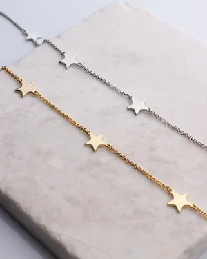 Multi Star Charm Anklet