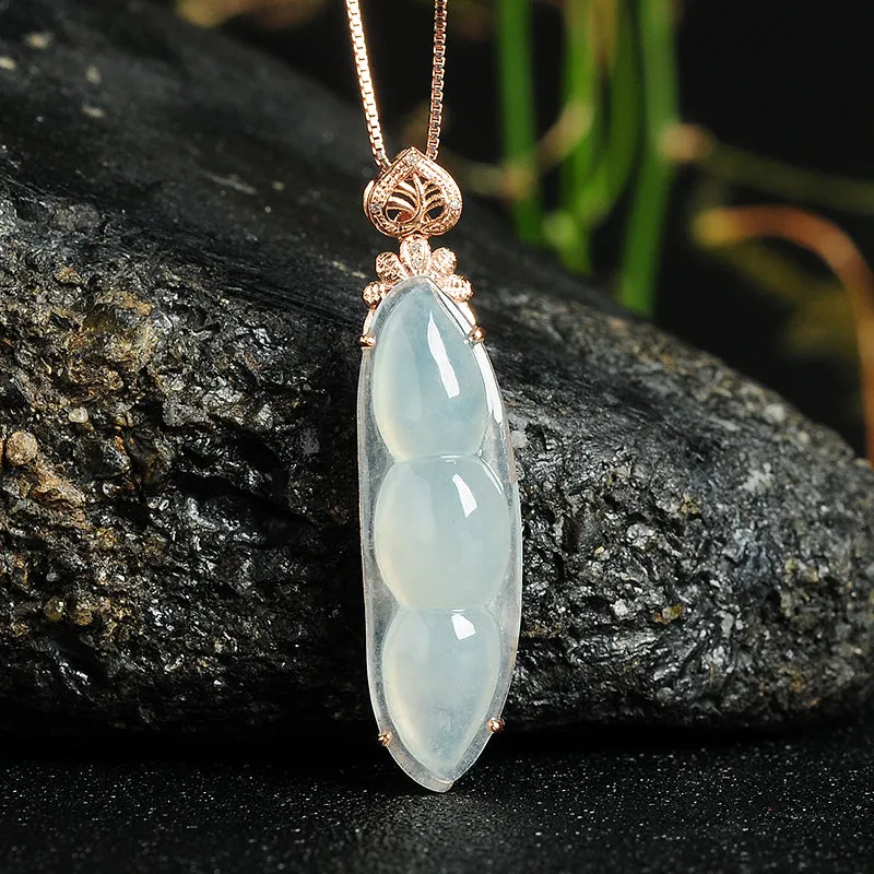 Natural Jade Pendant Jadeite Gold Pendant PT105