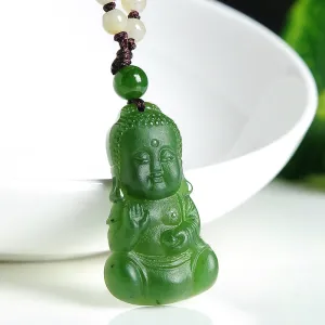 Natural Jade Pendant Nephrite Buddha Baby Pendant PT150