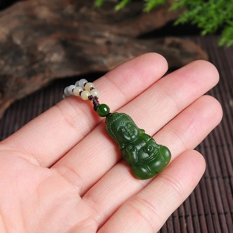 Natural Jade Pendant Nephrite Buddha Baby Pendant PT150