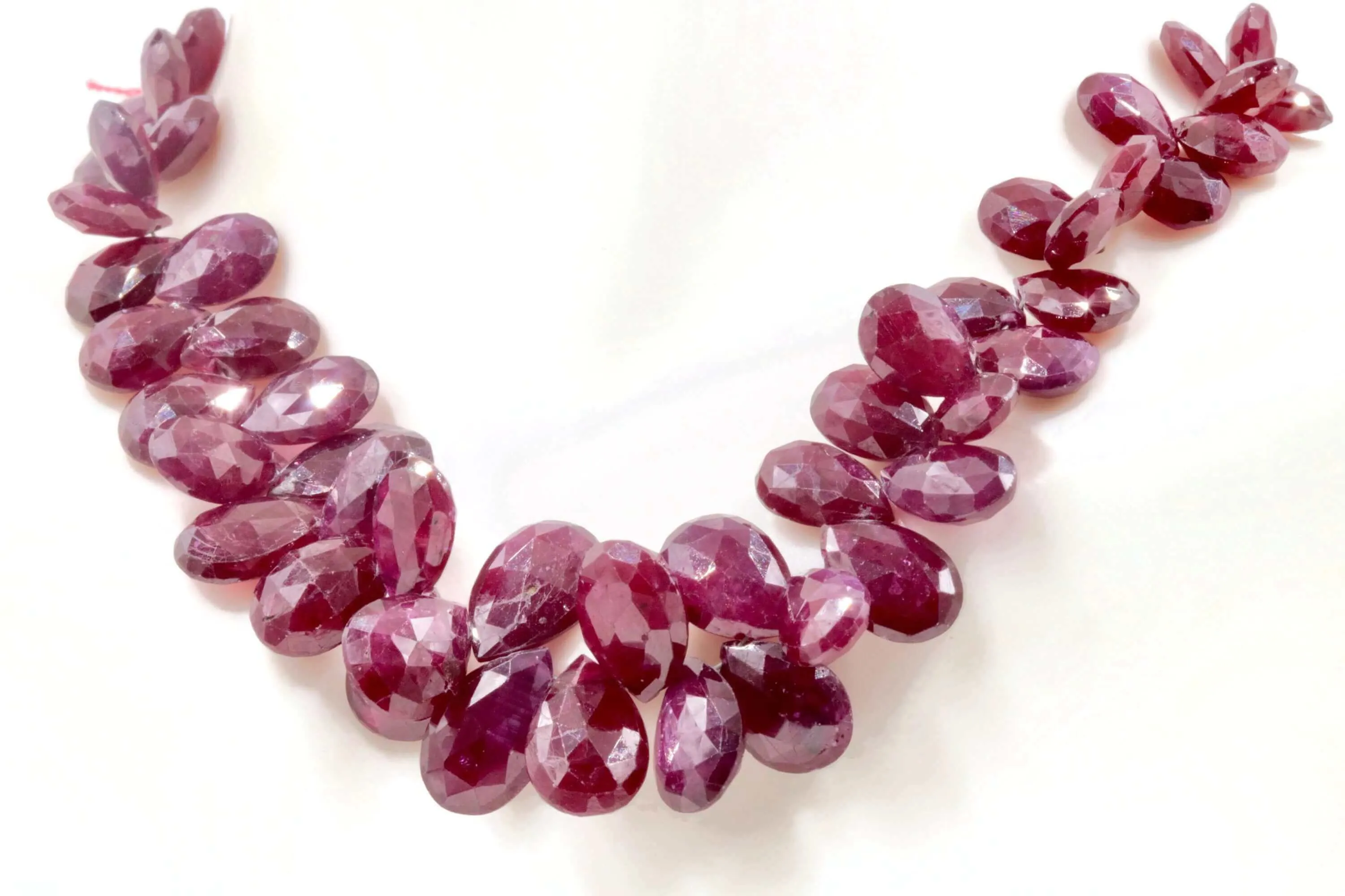 Natural Ruby DIY Jewelry  Ruby Jewelry Ruby Unfinished Necklace July Birthstone Ruby Beads Ruby Briolette Drops Strand 6 inches SKU: 111299