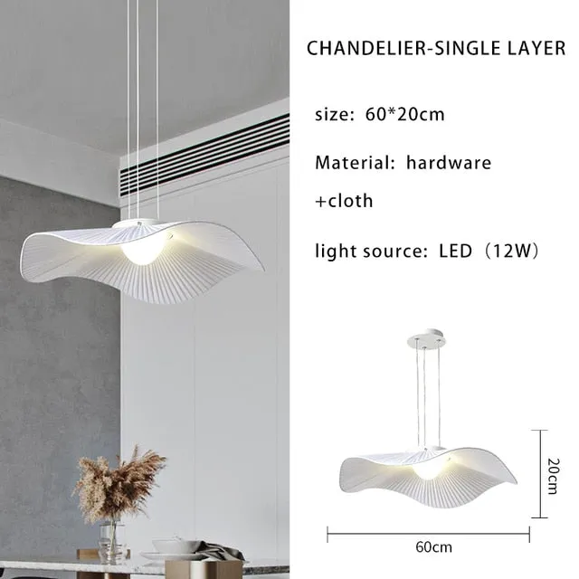 Nordic modern minimalist restaurant chandelier designer creative personality lotus leaf minimalist art study bedroom lamp