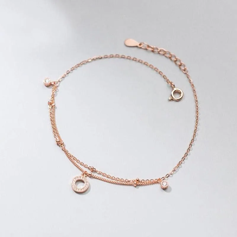 Orbicular Posh Layered Anklet