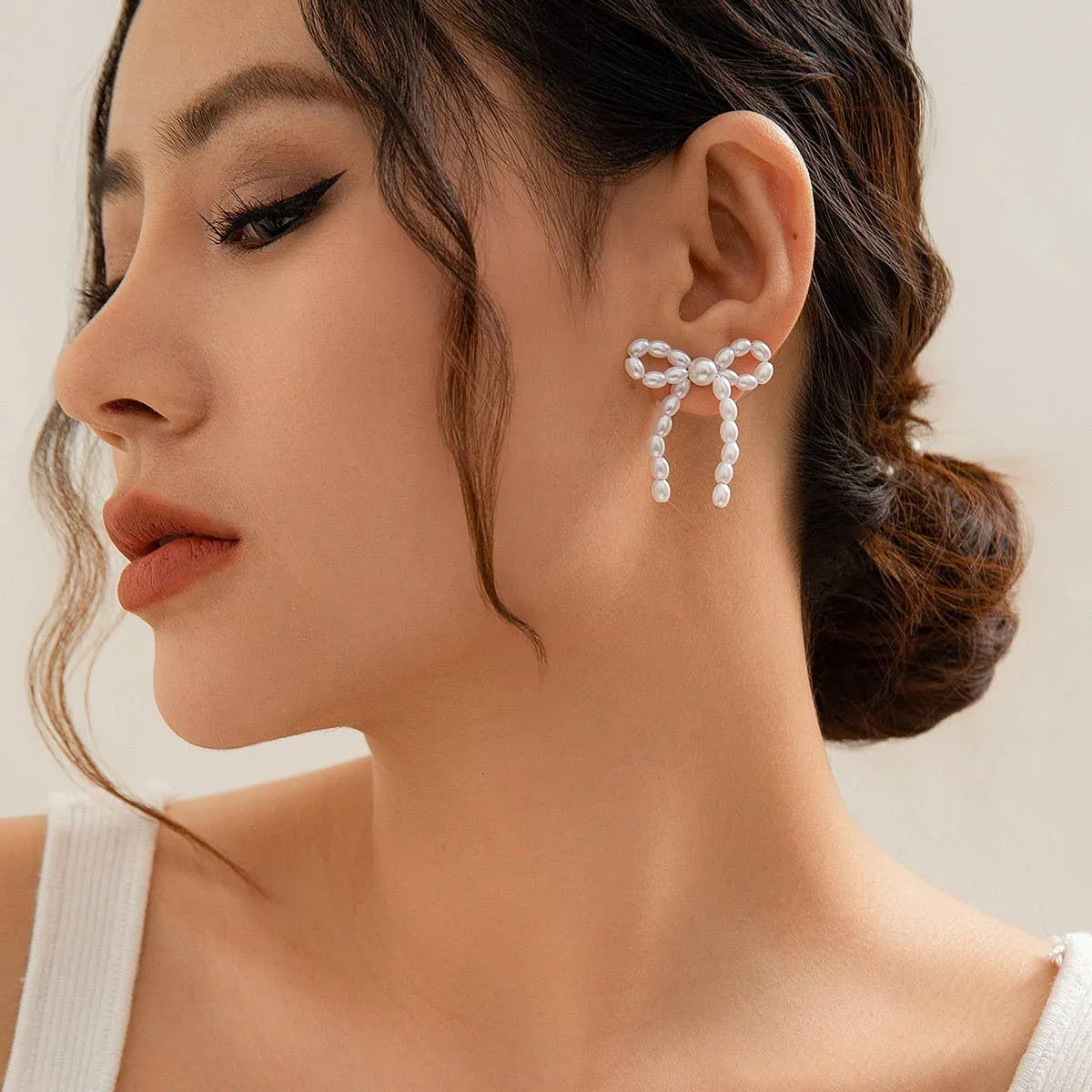 Pearl Bow Earrings