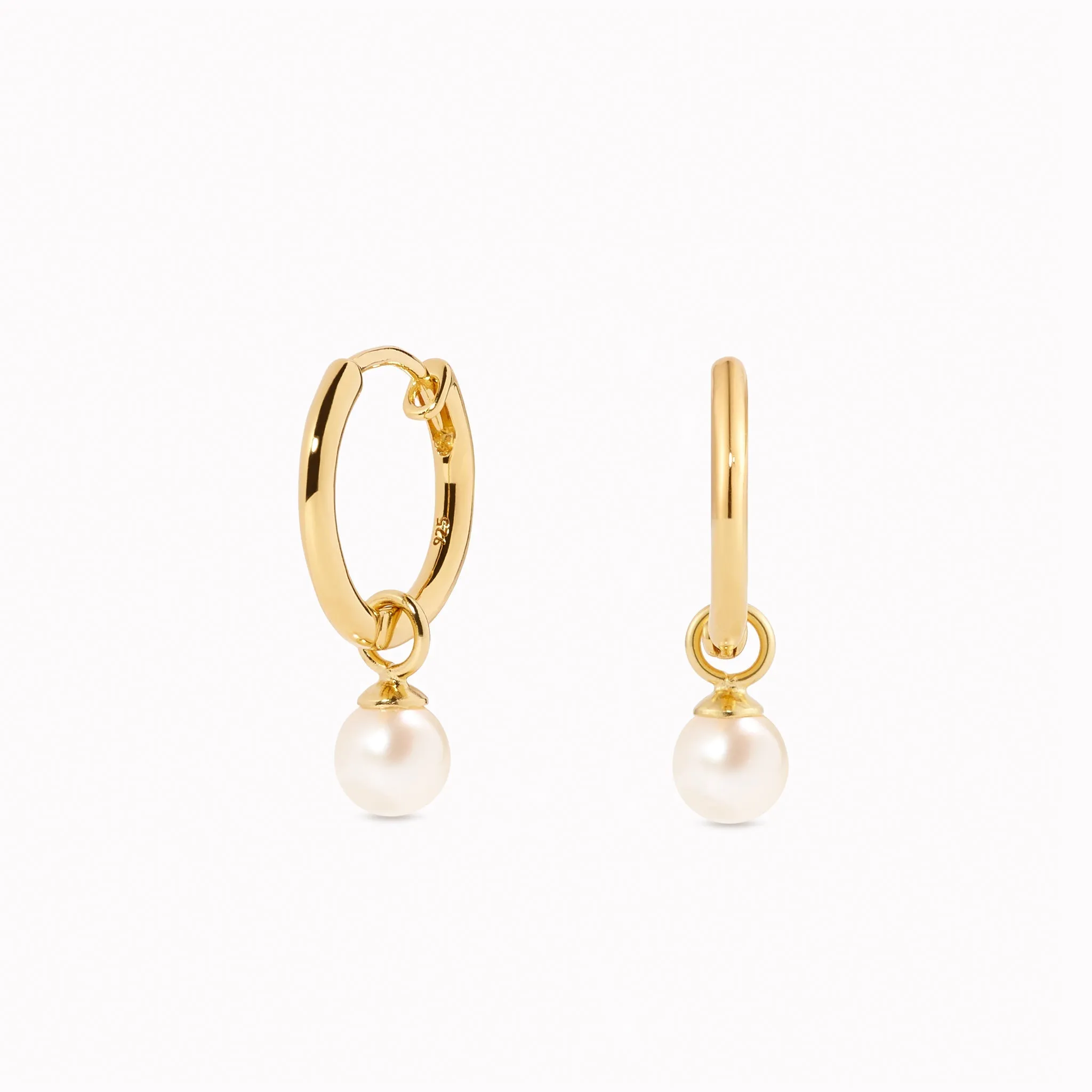 Pearl Huggie Earrings - Kirsten