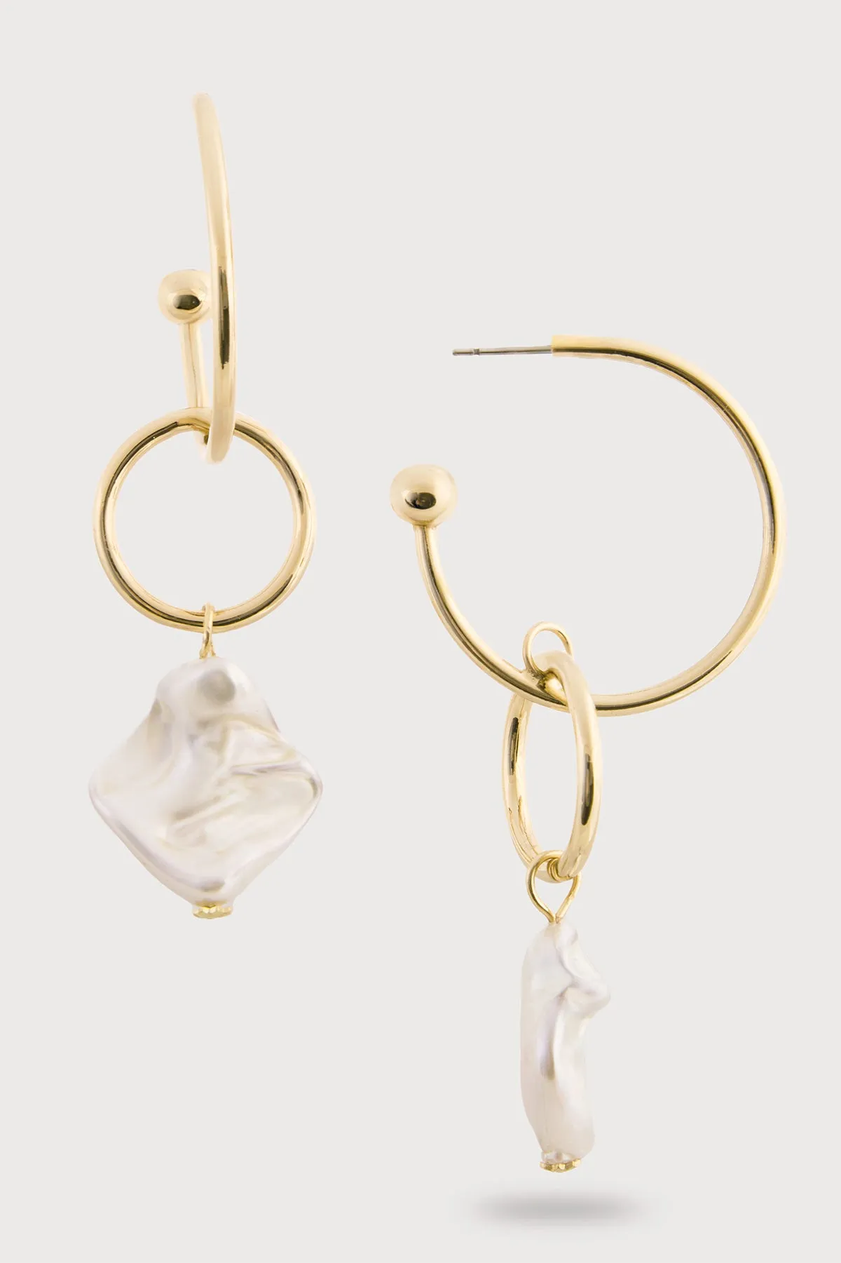 Pearl Multi Hoop Earrings