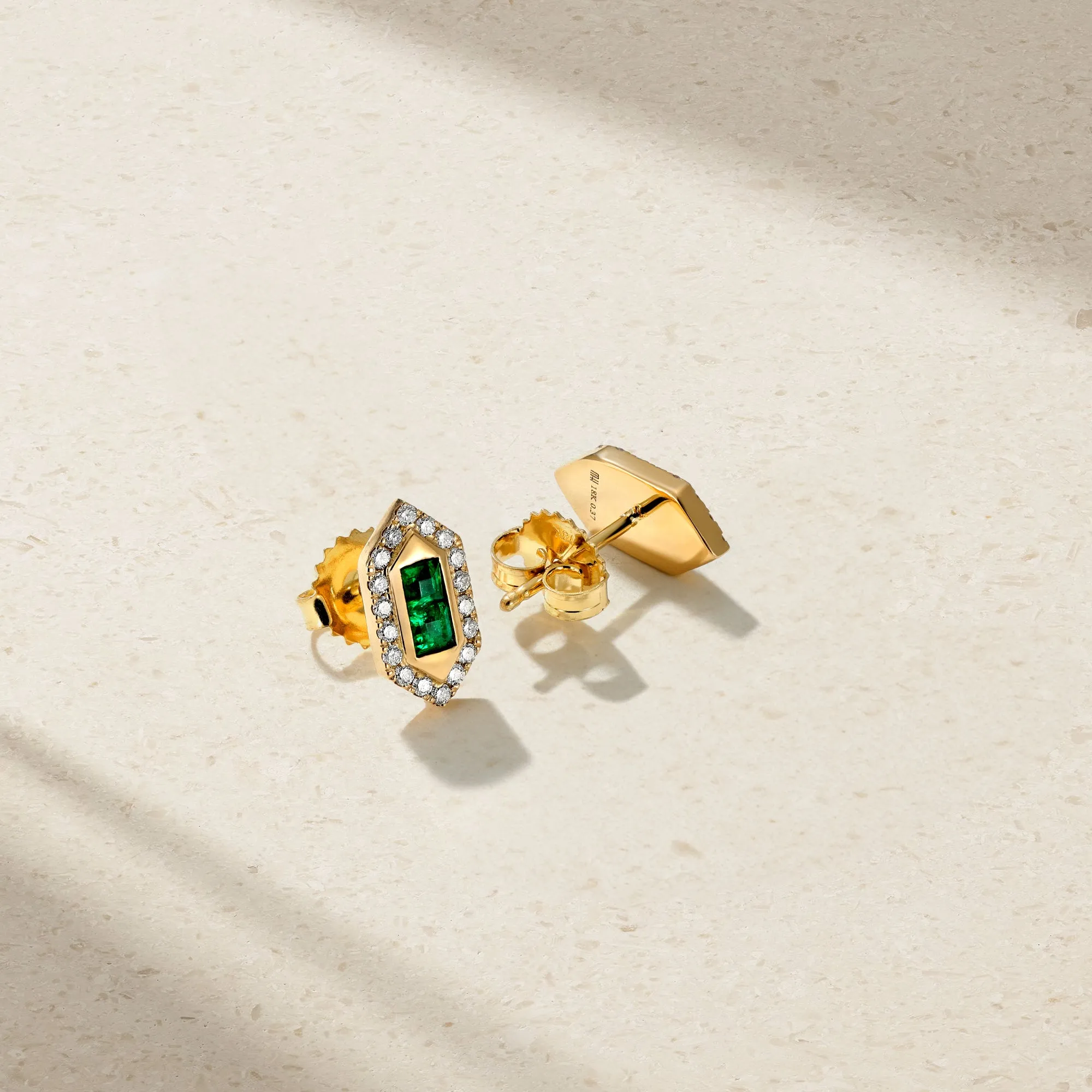 Pharaoh Emerald Stud Earrings