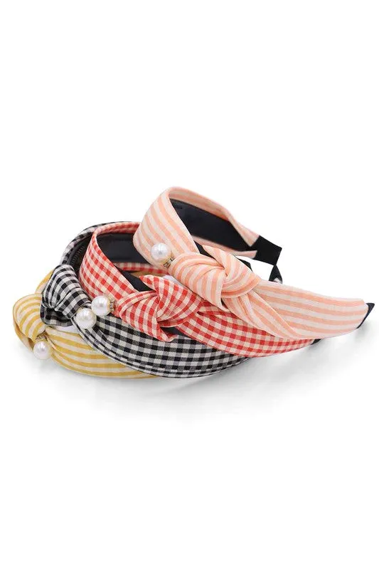 PICNIC PLAID HEADBAND