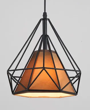 Pieter Metal Caged Pyramid Shaped Pendant Light