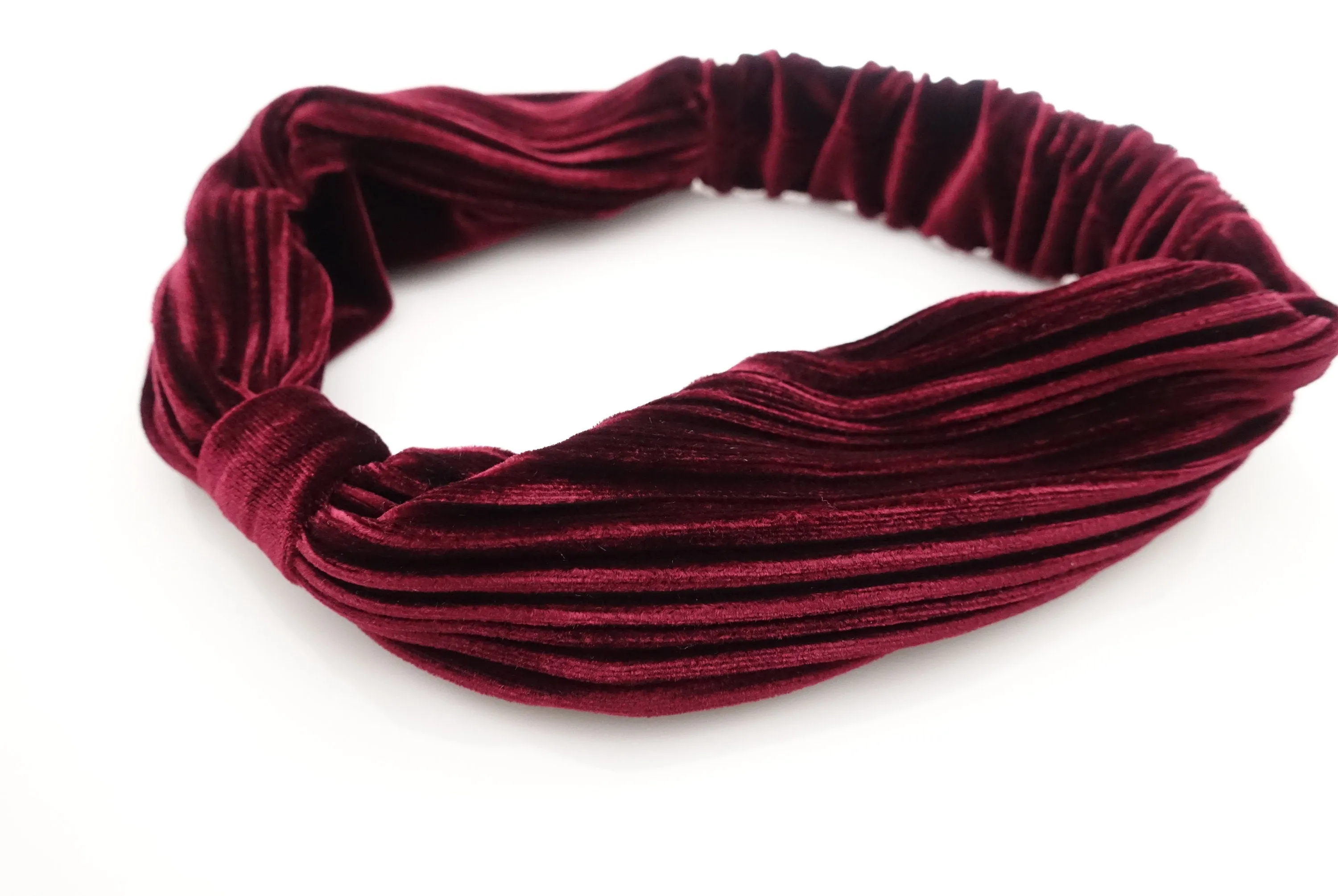 Pleated Velvet Hair Turban elastic Fashion Headband Women Hair Accessories