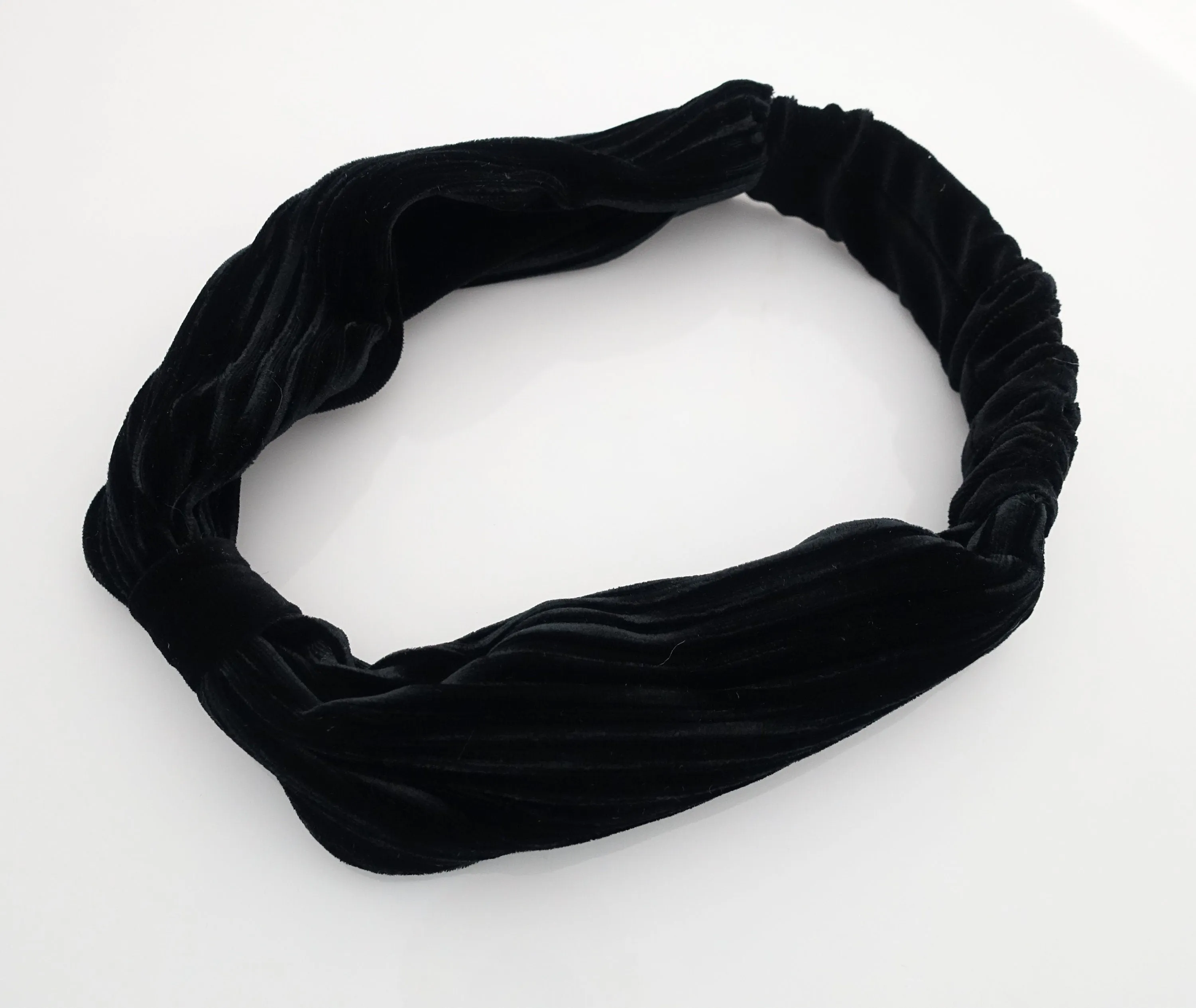 Pleated Velvet Hair Turban elastic Fashion Headband Women Hair Accessories