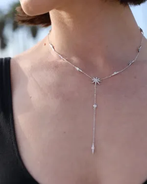 Pole Star Charm Necklace Silver