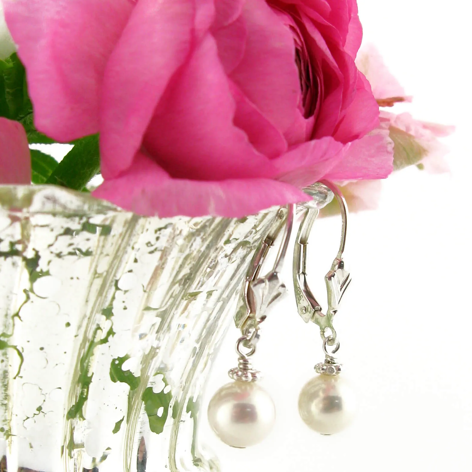 Precious Pearl Lever Back Earrings