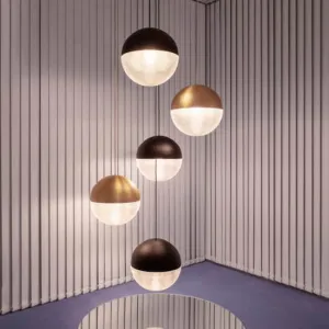 Ragnola Round Grid Glass Cover Pendant Lamp