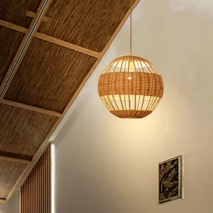 Rattami Rattan Round Ball Pendant Lamp