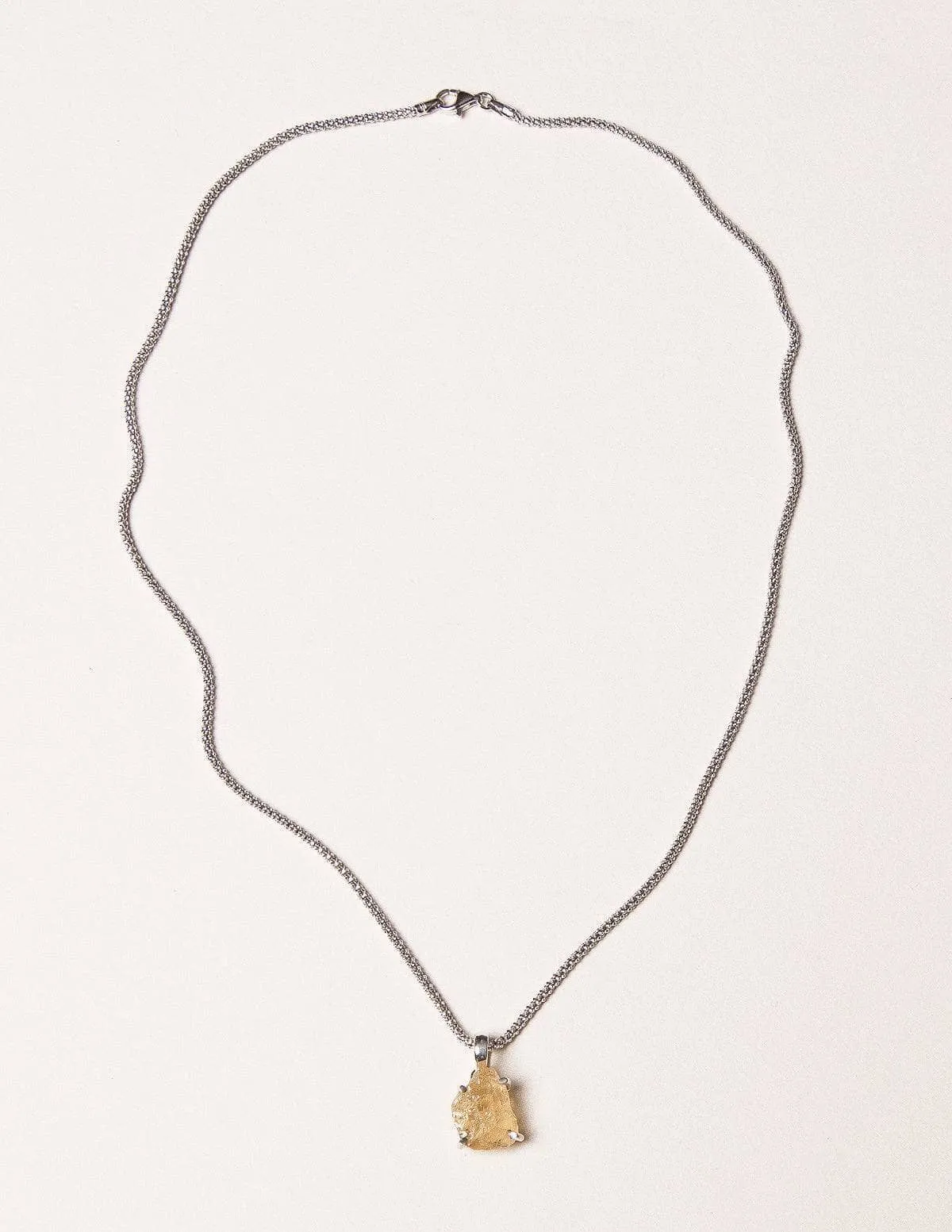 Raw Citrine Pendant Necklace