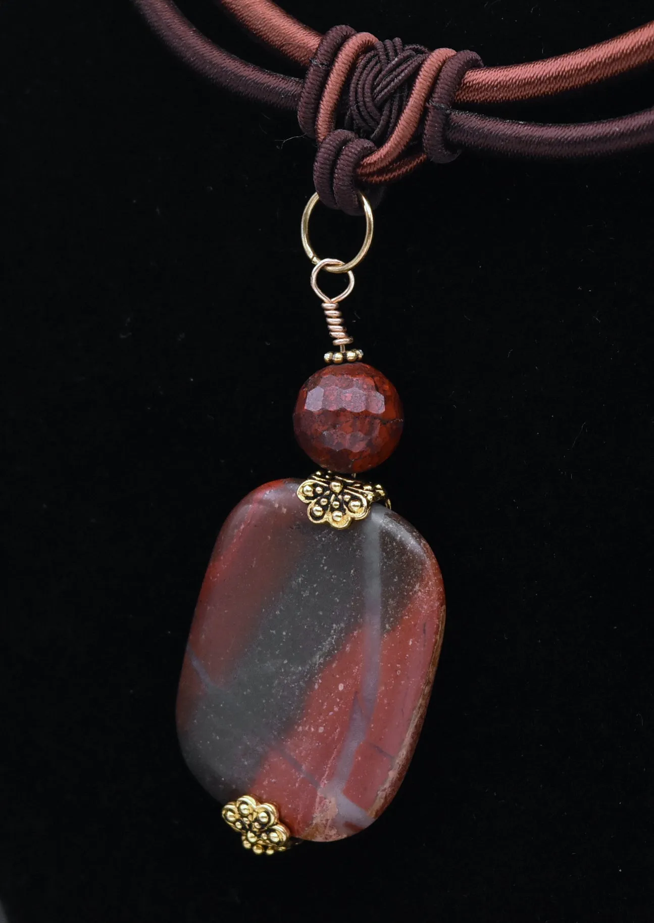 Red Jasper Pendant Necklace