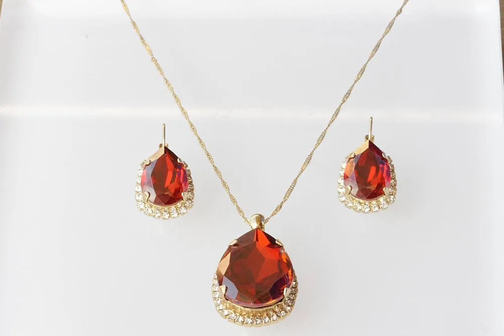 RED JEWELLRY SET