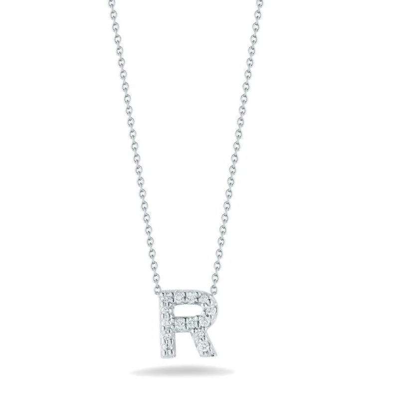 Roberto Coin Tiny Treasures Diamond Love Letter Necklace Pendant