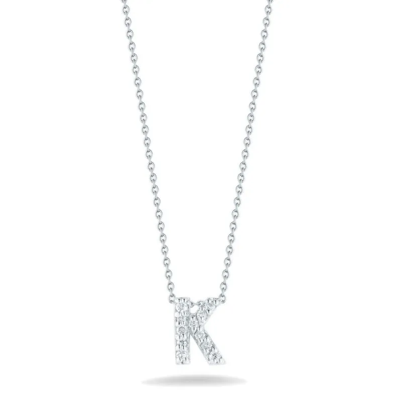 Roberto Coin Tiny Treasures Diamond Love Letter Necklace Pendant