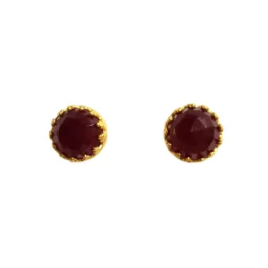 Rococo Earring - Garnet Quartz