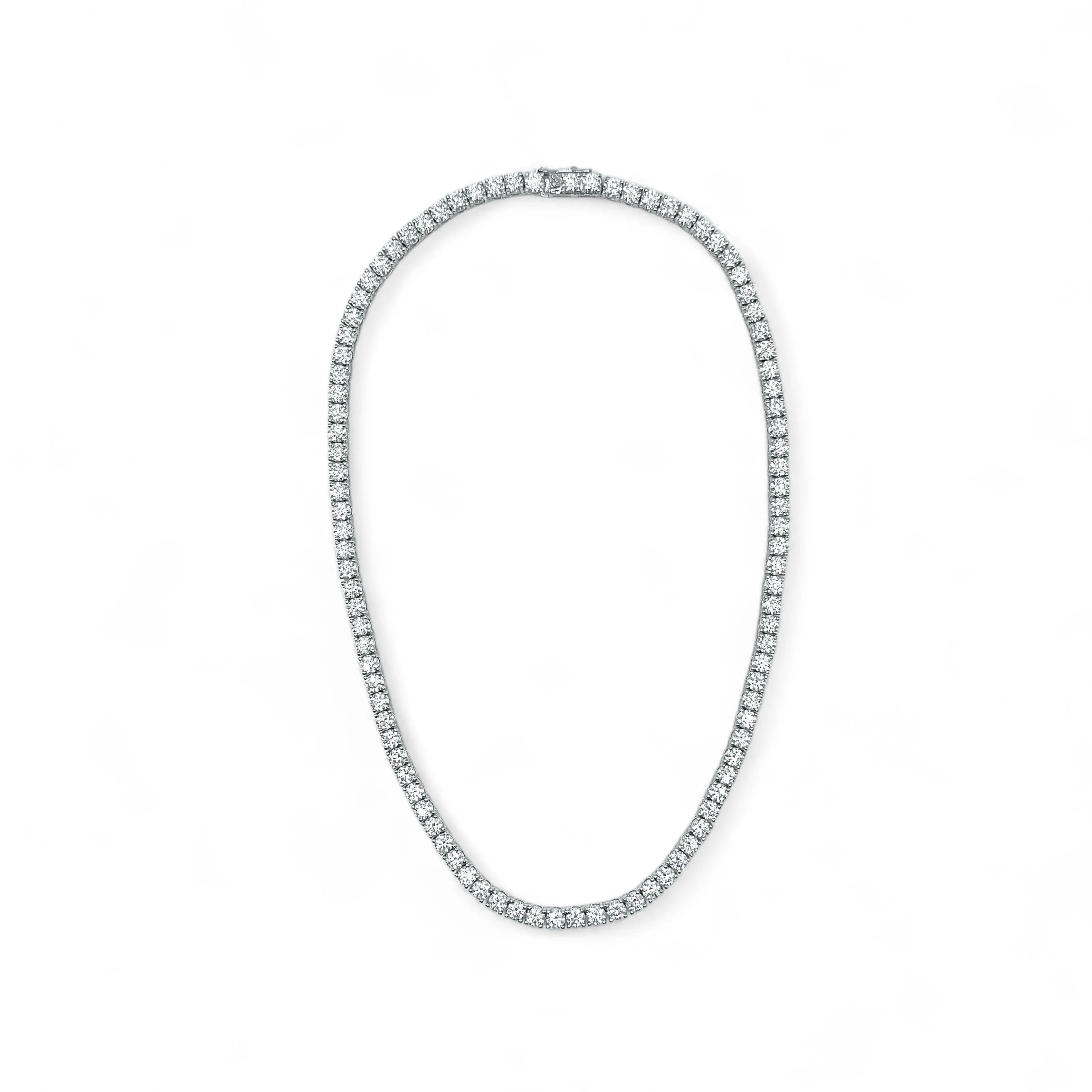 Round Cut Moissanite Tennis Necklace