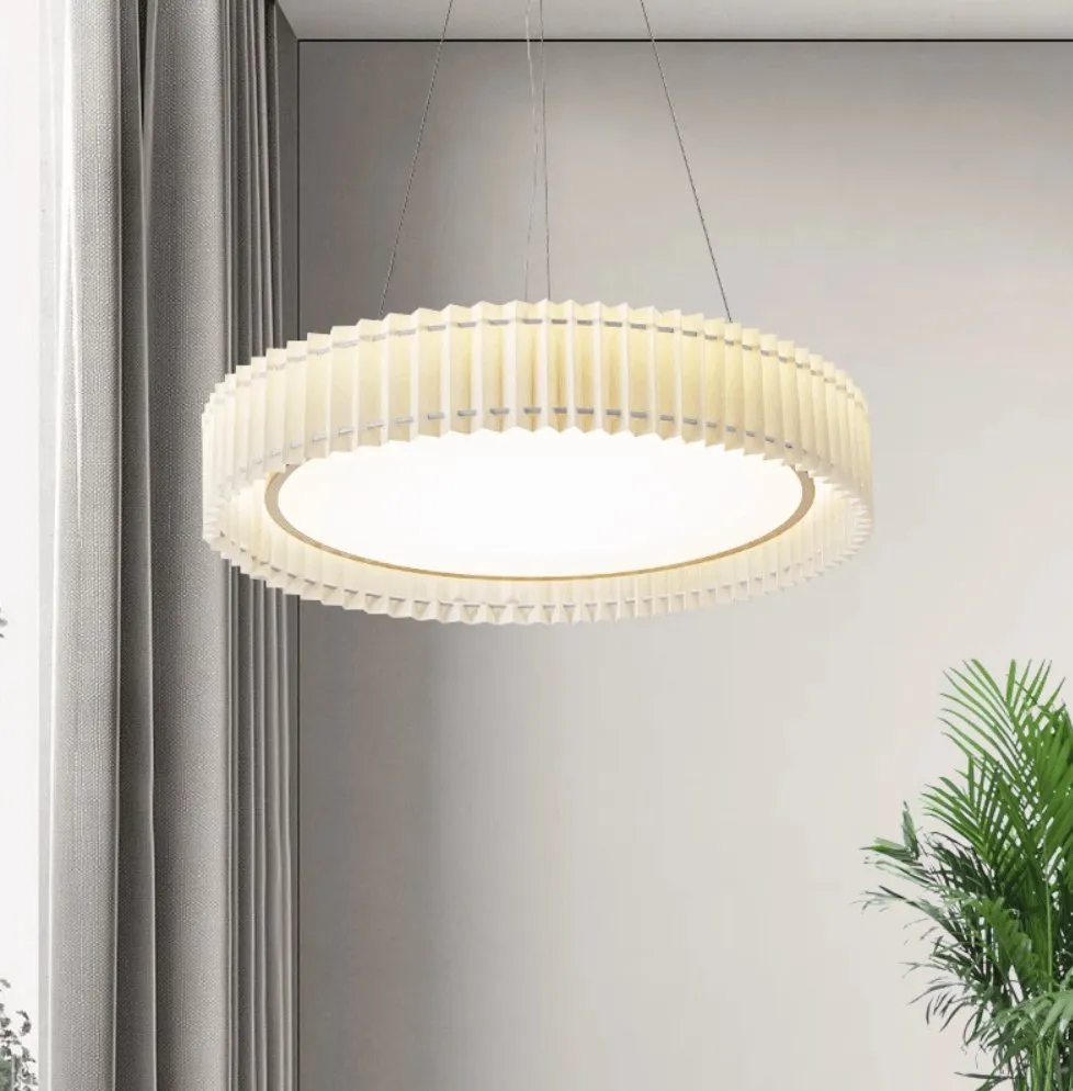 Round Pleated Pendant Lamp