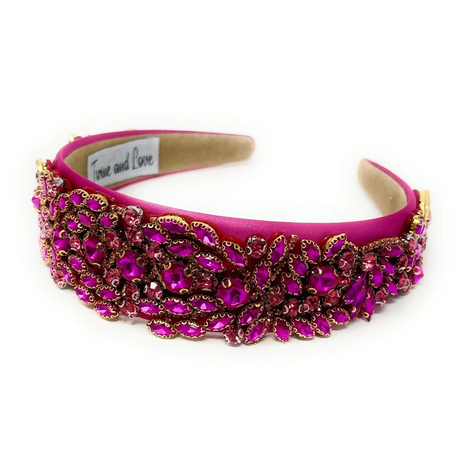 Sarah Embellished Fuchsia Baroque Headband