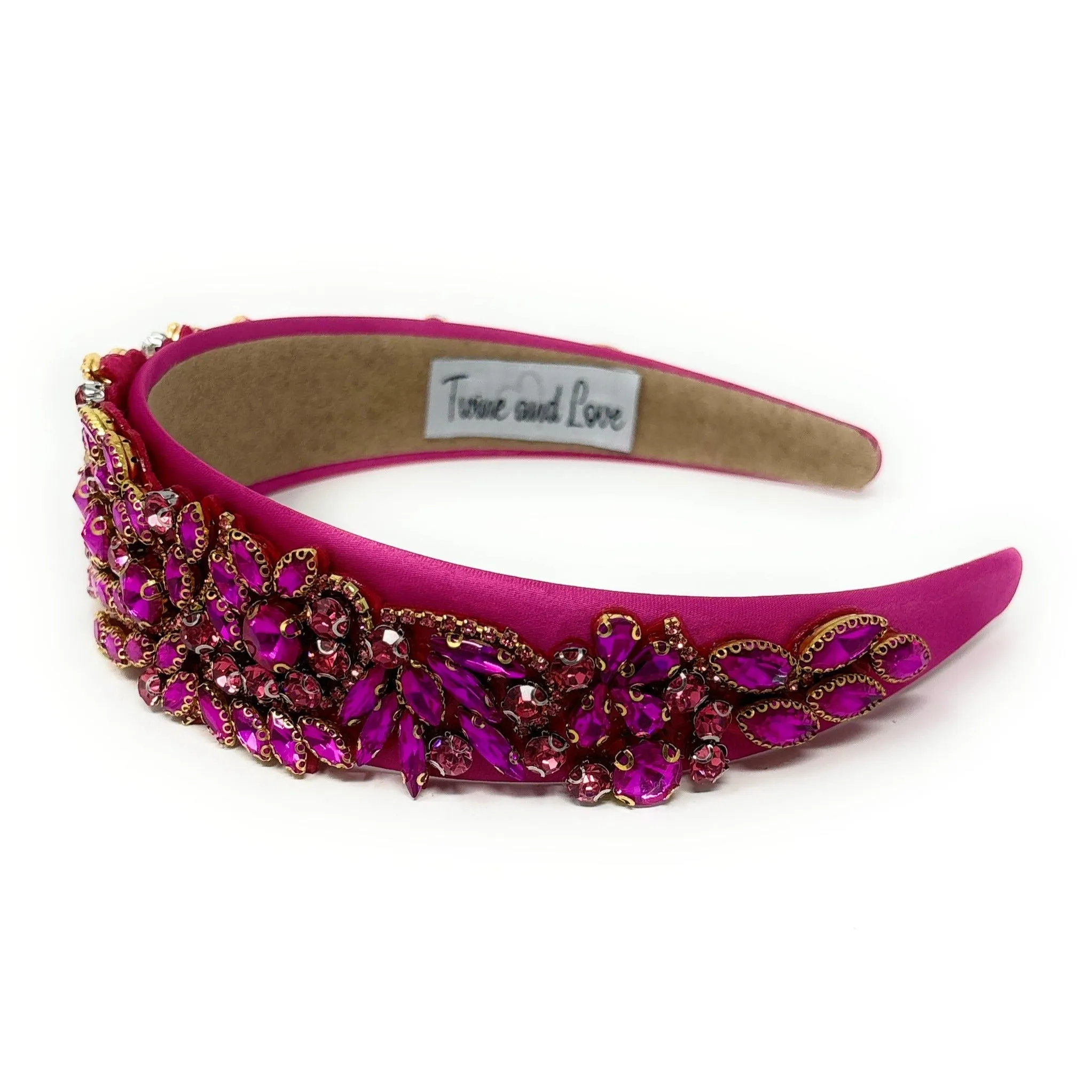 Sarah Embellished Fuchsia Baroque Headband