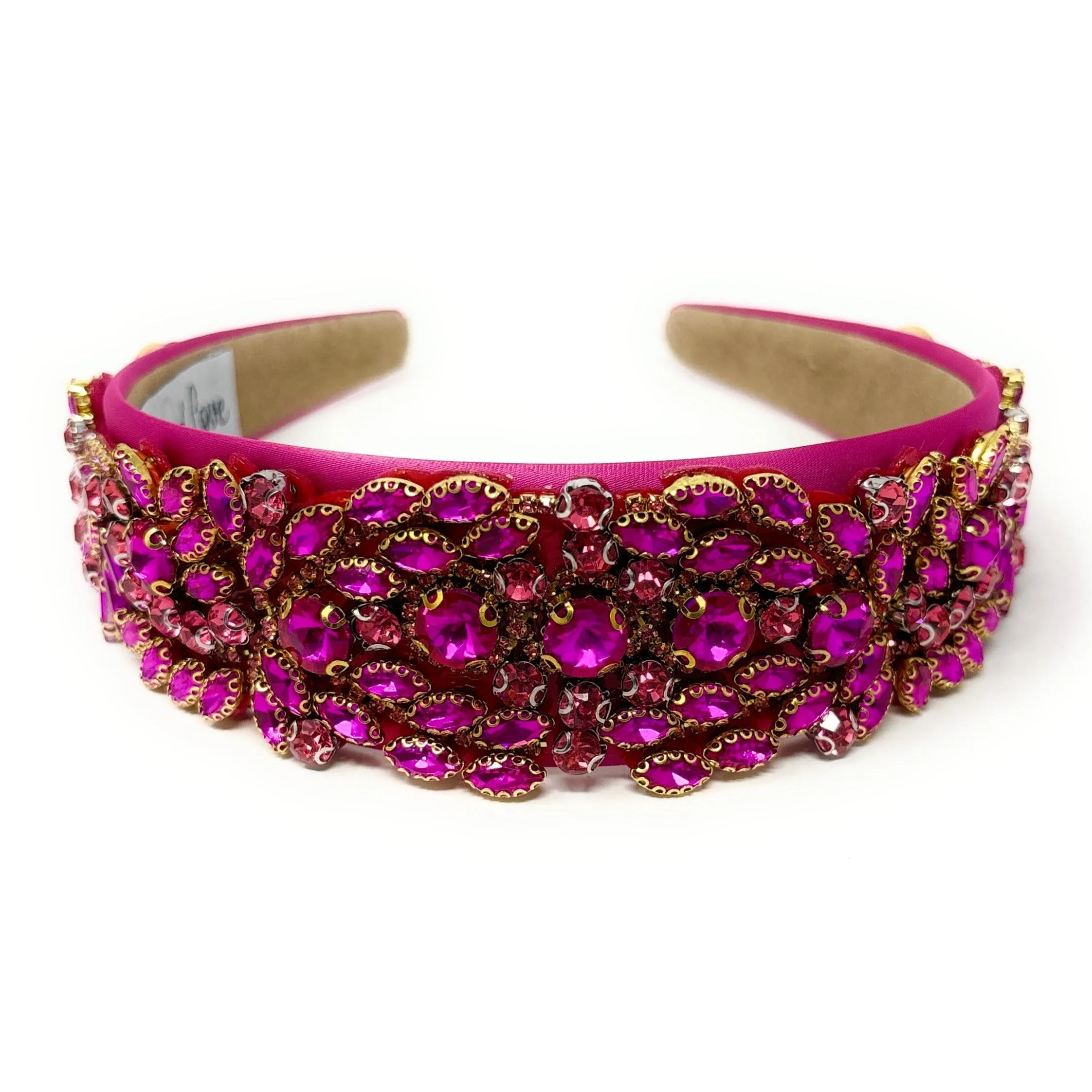 Sarah Embellished Fuchsia Baroque Headband