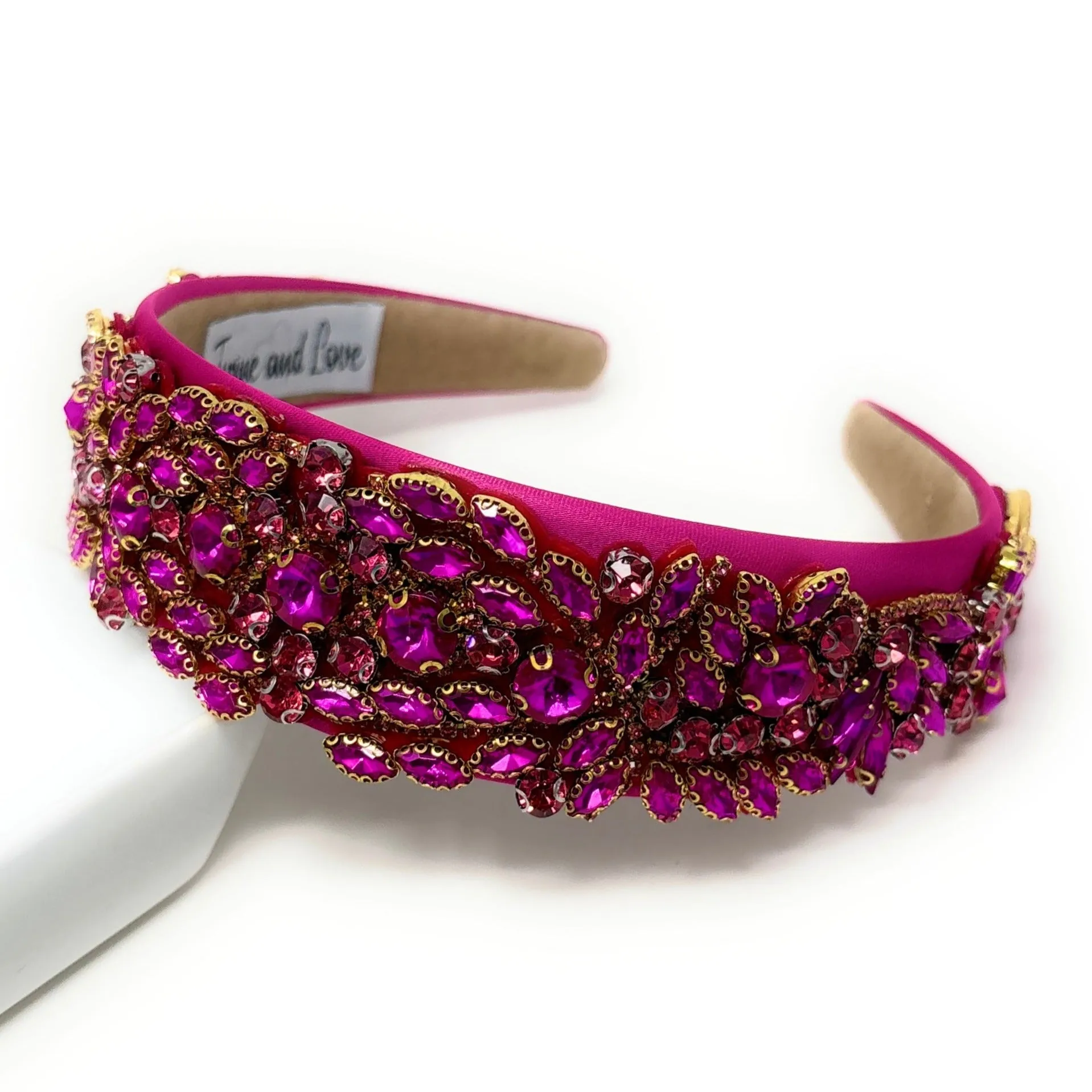 Sarah Embellished Fuchsia Baroque Headband