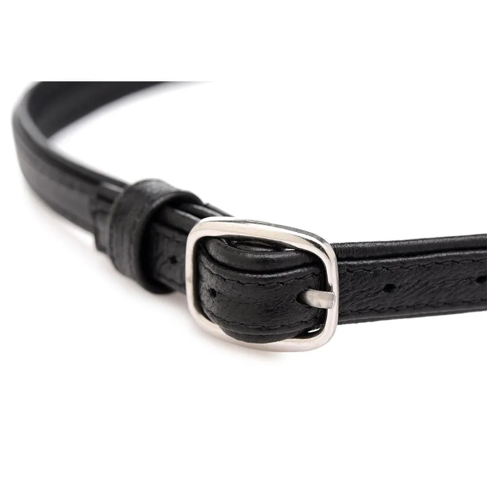 Sex Pet Leather Choker with Silver Ring