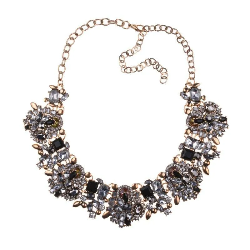 Shaded Rhinestone Necklace