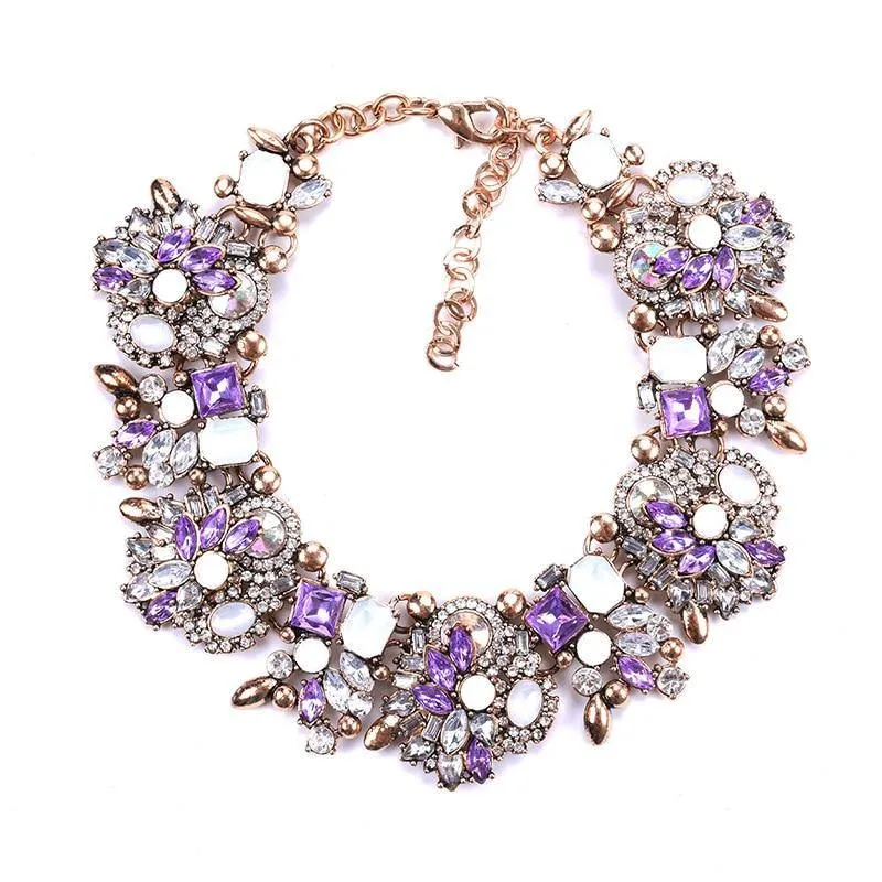 Shaded Rhinestone Necklace