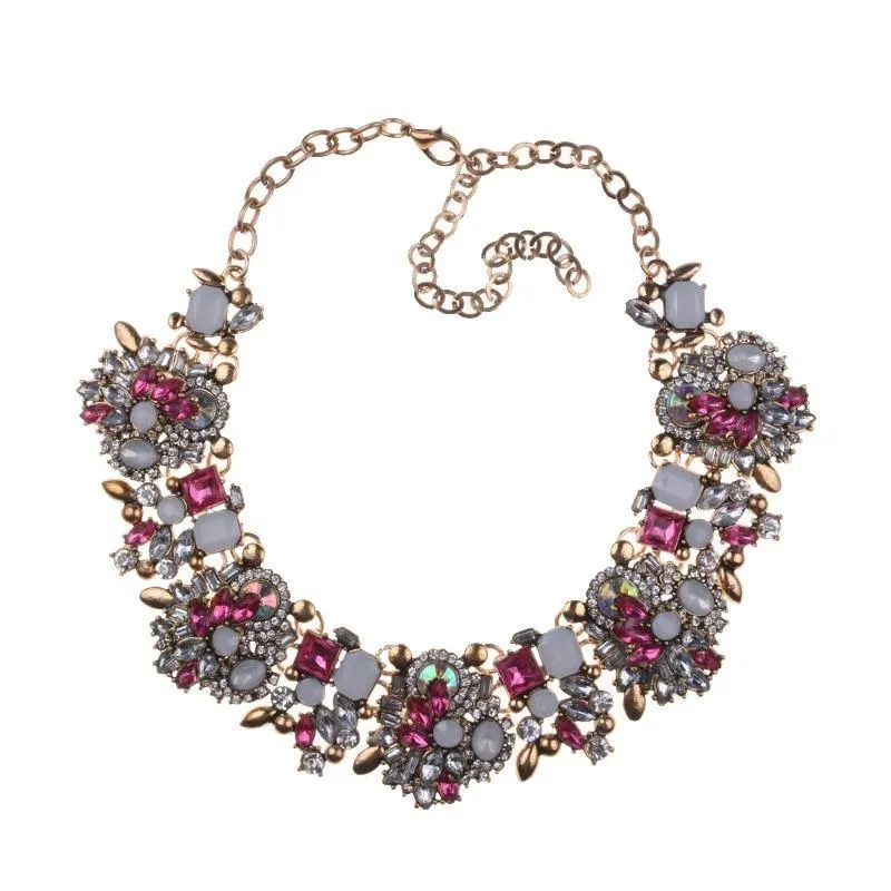 Shaded Rhinestone Necklace