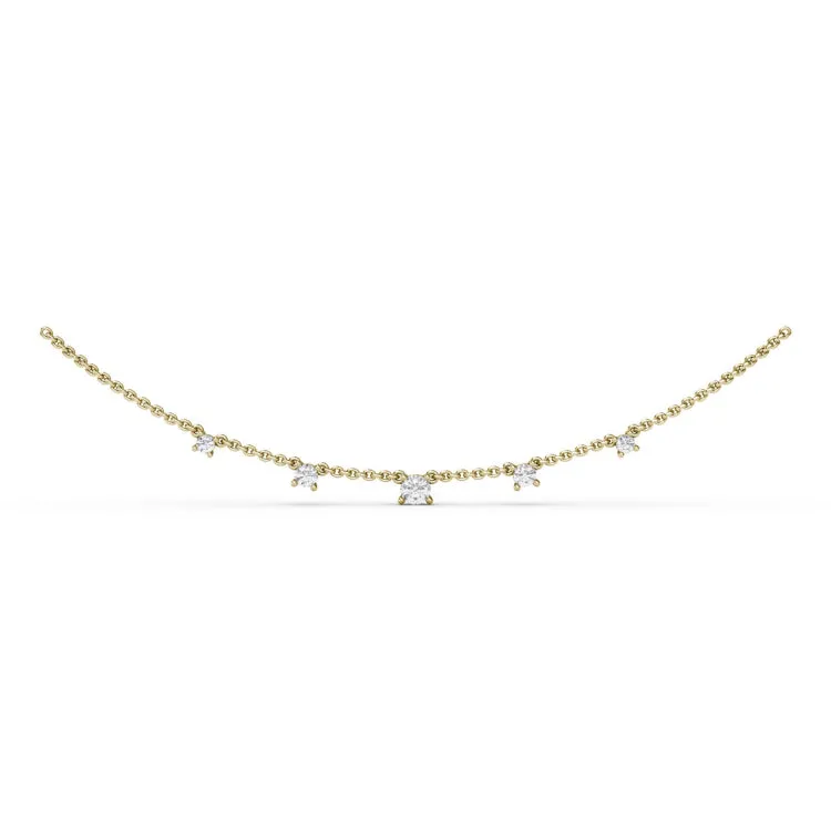 Shared Prong Diamond Necklace