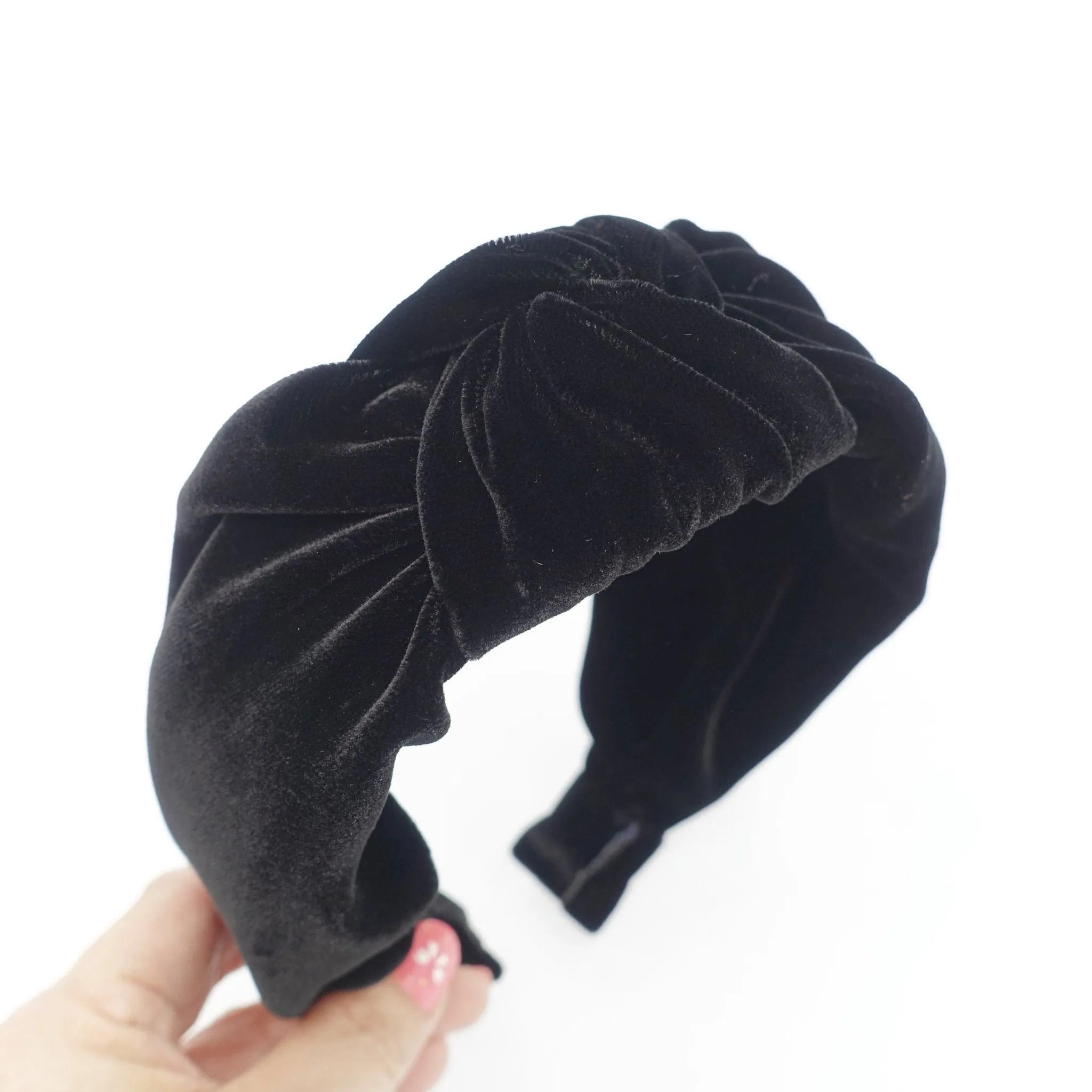 silk velvet headband luxury fabric knot hairband